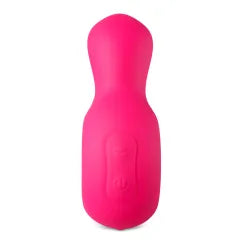 Red Color 12-Speed Silicone Vibrator with Sucking, Finger-Like, and Beaded Up-and-Down Motion Functions
