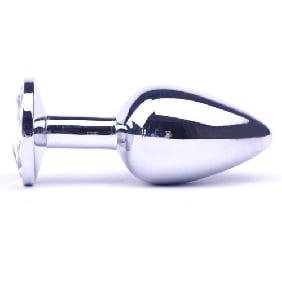 Clear Small Metallic Anal Plug