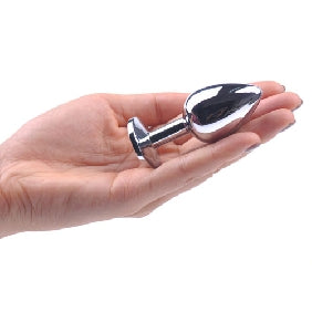 Clear Small Metallic Anal Plug