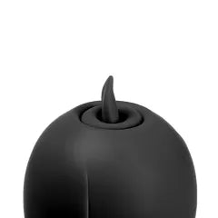 Black Color 7-Function Silicone Clitoral Rose Sex Toy with Vibrating Tongue