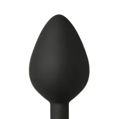 Waterproof Black Silicone Vibrating Anal Plug I