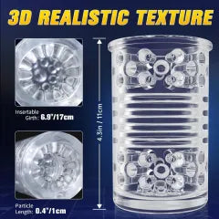 7-Speed Black & Yellow App-Controlled Rechargeable Masturbator with Vibrating, Thrusting & Rotating Functions