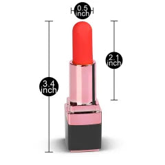10 Speeds Black Color Rechargeable Silicone Vibrating Lipstick