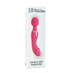 10-Speed Black Color Silicone Double Ended Wand Massager
