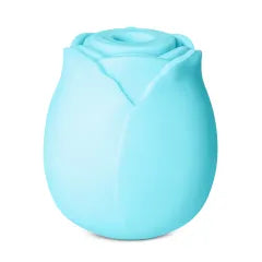 Glow-in-the-Dark 10-Function White Silicone Rechargeable Clitoral Sucking Rose Sex Toy