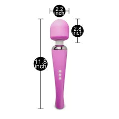 Pink Color 20-Mode Whisper Quiet Wand Massager (USB Recharging)