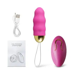 Magenta Color 10 Speeds Rechargeable Remote Control Vibrator
