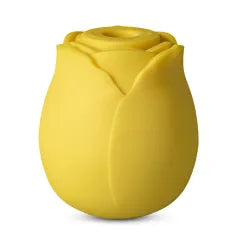 10-Function Yellow Color Silicone Clitoral Sucking Rose Vibrator
