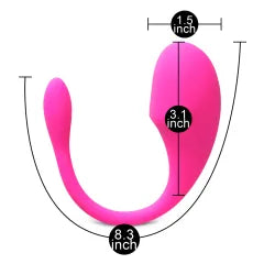Pink Vibrating Egg with 9-Speed App-Controlled, Medical Grade Silicone, Waterproof, Plug-In Rechargeable