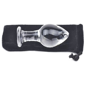 Clear Glass Anal Plug - P15