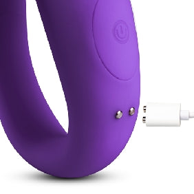 10 Speeds Purple Remote Control Rechargeable Clitoral and Couple Vibrator with Sucking Function,