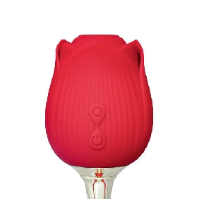 10-Speed Red Color Silicone Clitora Rose Vibrator with Butterfly