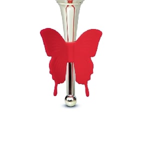 10-Speed Red Color Silicone Clitora Rose Vibrator with Butterfly