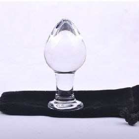 Clear Glass Anal Plug - P15